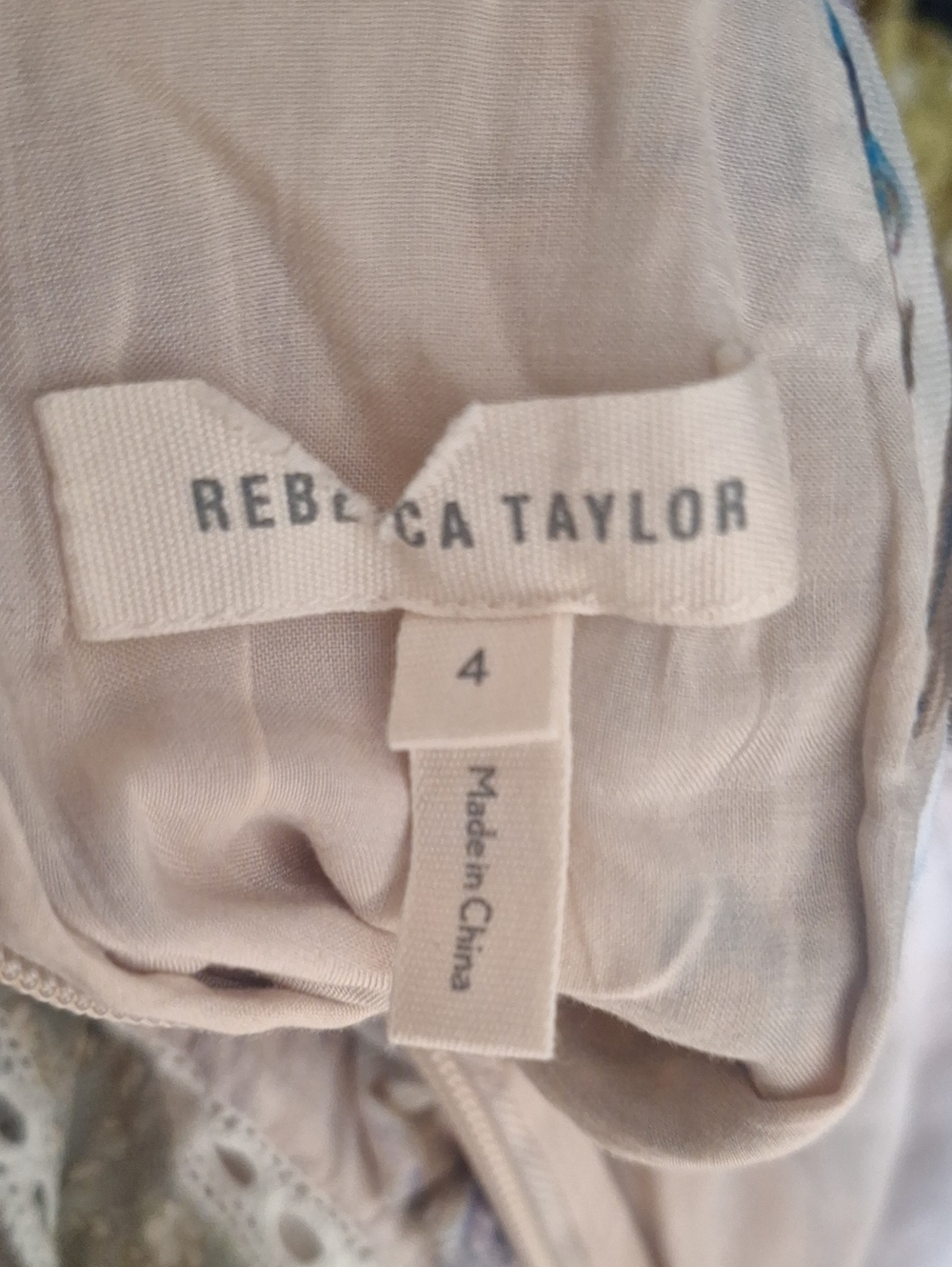 Rebecca Taylor Print Mix Midi Dress in Print Mix Combo Size 4 - Picture 11 of 11